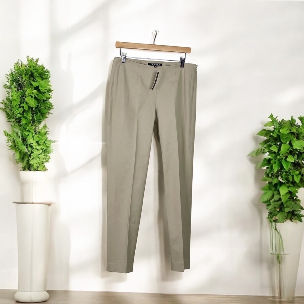 Theory Belinda 2 Bistrech Warm Khaki Pants Warm Khaki 8 - Picture 4 of 10